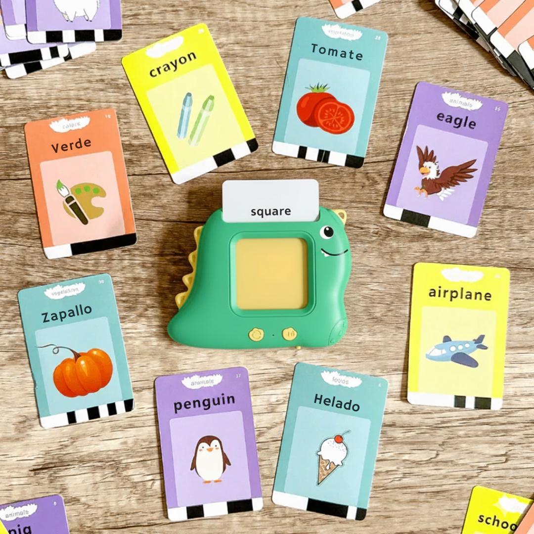 DinoAprendo® - El lector de tarjetas que volverá a tu hijo/a bilingüe