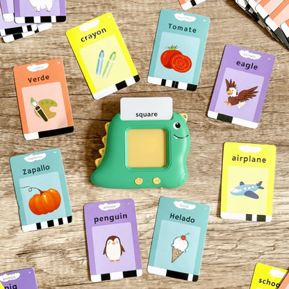 DinoAprendo® - El lector de tarjetas que volverá a tu hijo/a bilingüe